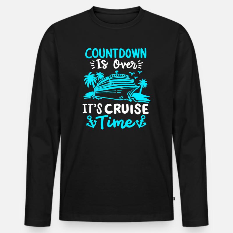 Kreuzfahrt Urlaub Schiffreise - Männer Premium Bio Langarmshirt - Schwarz