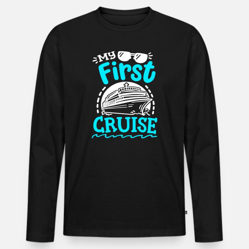 Erster Kreuzfahrturlaub - Männer Premium Bio Langarmshirt - Schwarz