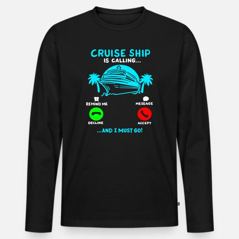 Kreuzfahrt Sommerurlaub - Männer Premium Bio Langarmshirt - Schwarz