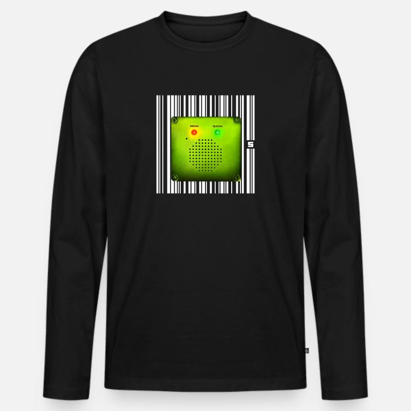 SPOT - PASSIV - Männer Premium Bio Langarmshirt - Schwarz
