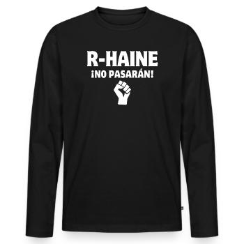 Politik, Politische Partei, Politiker - Männer Premium Bio Langarmshirt - Schwarz - Vorne - Nico (187cm)