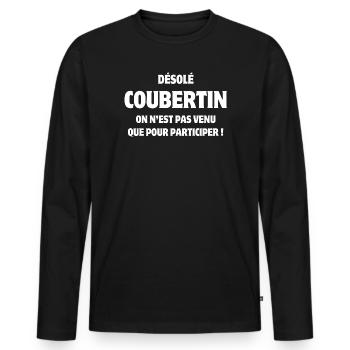 sport, sports, sports event - Men's Premium Organic Long Sleeve Shirt - black - Front - Nico (187cm)