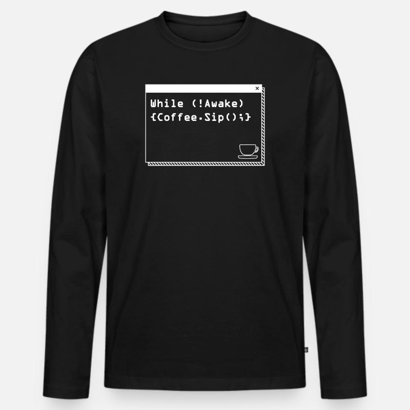 Aus Kaffee Code generieren Programmierer Männer Premium Bio Langarmshirt