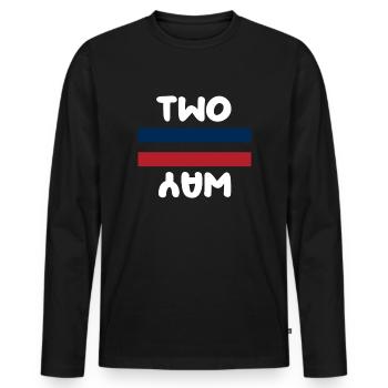 Two-Way - Men's Premium Organic Long Sleeve Shirt - black - Front - Nico (187cm)
