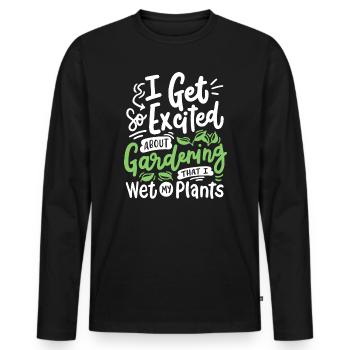 Gartenarbeit Gärtner - Männer Premium Bio Langarmshirt - Schwarz - Vorne - Nico (187cm)