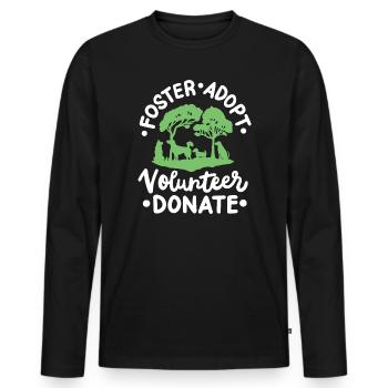 Hunderettung Tierheim - Männer Premium Bio Langarmshirt - Schwarz - Vorne - Nico (187cm)