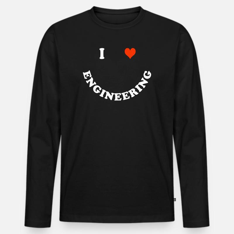 engineer - Männer Premium Bio Langarmshirt - Schwarz