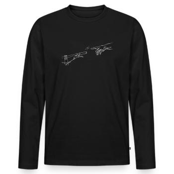 Creation of Adam Cyclist Version - Men's Premium Organic Long Sleeve Shirt - black - Front - Nico (187cm)