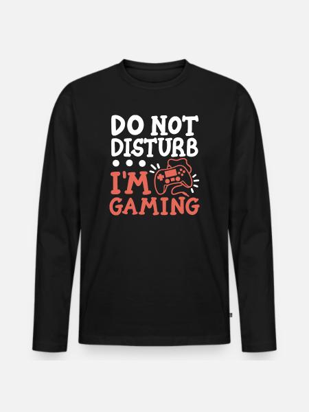 Gaming Gamer - Männer Premium Bio Langarmshirt - Schwarz