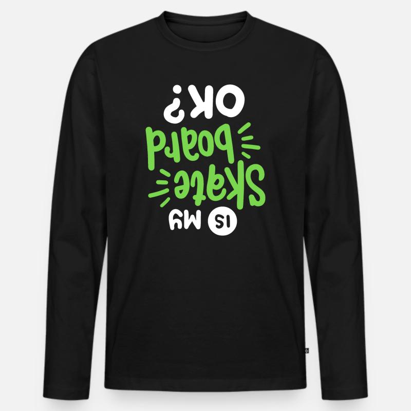 Skateboard Skateboarder Skateboarding - Männer Premium Bio Langarmshirt - Schwarz