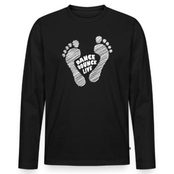 Dance Bounce Live barefoot natural runners white - Men's Premium Organic Long Sleeve Shirt - black - Front - Nico (187cm)