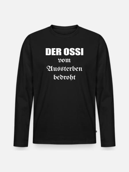 des Allemands de l’Est menacés d’extinction - T-shirt manches longues Premium bio Homme - noir
