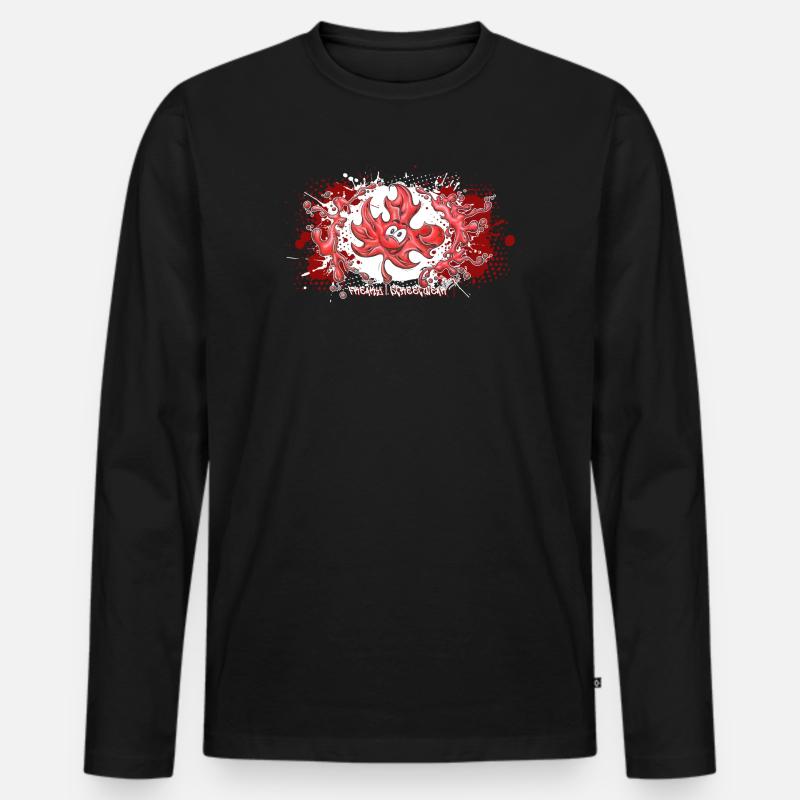 canada love - Männer Premium Bio Langarmshirt - Schwarz