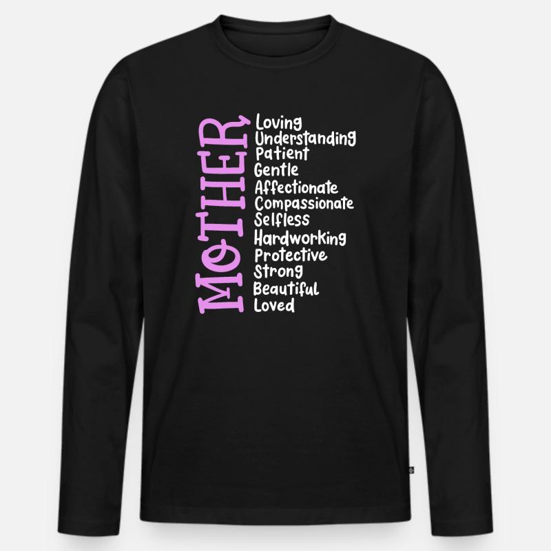 Mutter Muttertag - Männer Premium Bio Langarmshirt - Schwarz