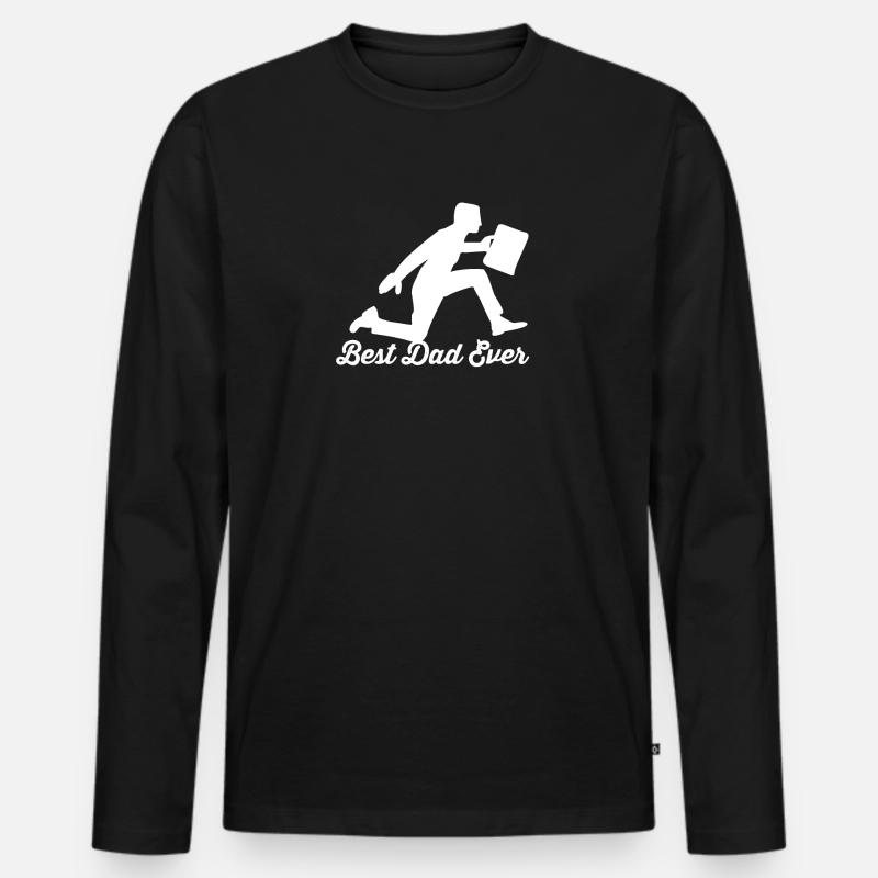 Geschäft - Männer Premium Bio Langarmshirt - Schwarz