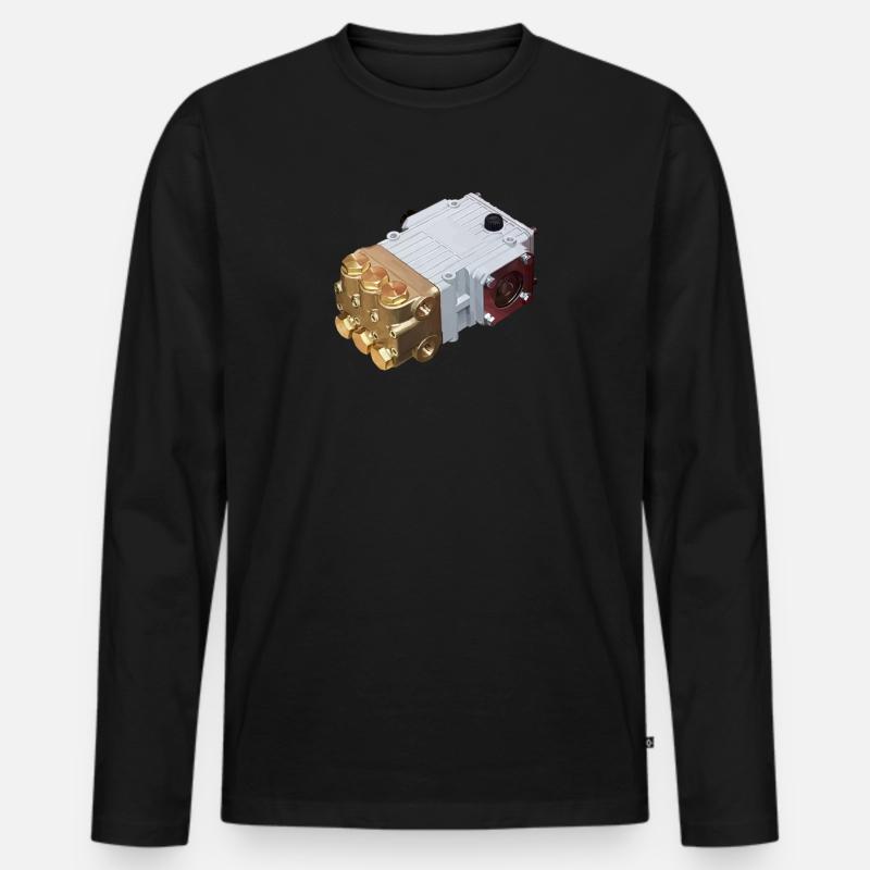 NP10 - Männer Premium Bio Langarmshirt - Schwarz