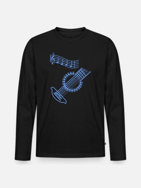Guitar musician - Men's Premium Organic Long Sleeve Shirt - black