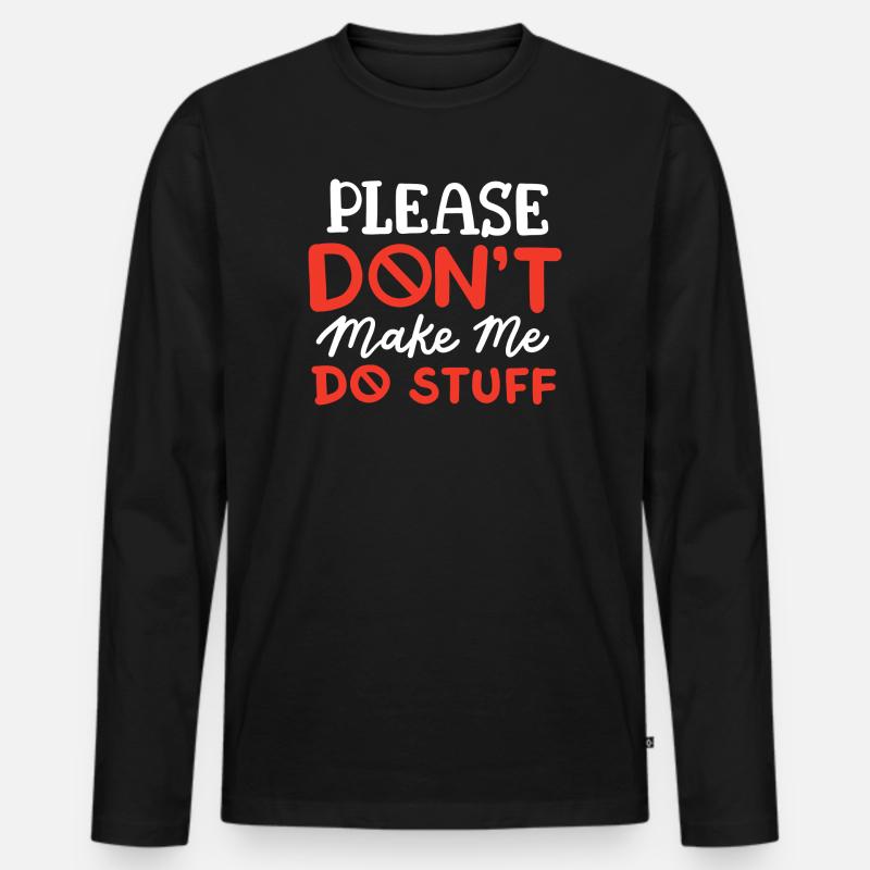 Sarkastischer Humor Sarkasmus - Männer Premium Bio Langarmshirt - Schwarz