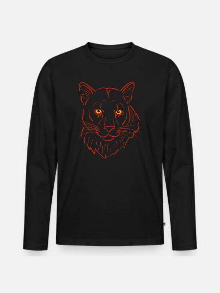 Bergloewe predator - Men's Premium Organic Long Sleeve Shirt - black
