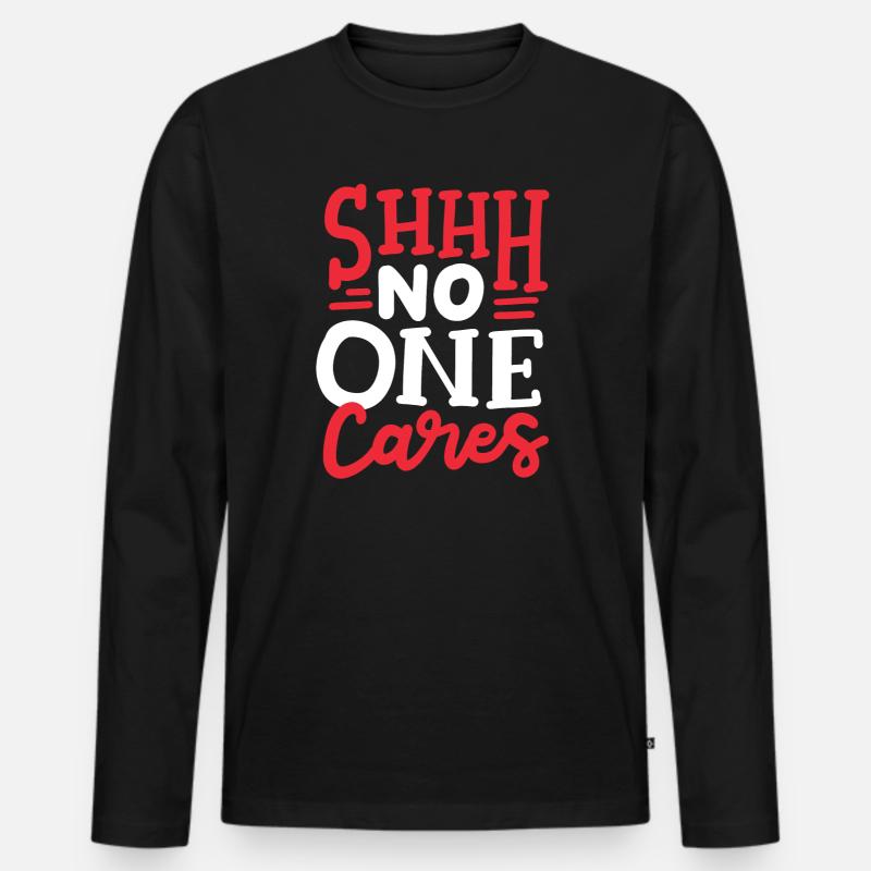 sarkastischer Humor Sarkasmus - Männer Premium Bio Langarmshirt - Schwarz