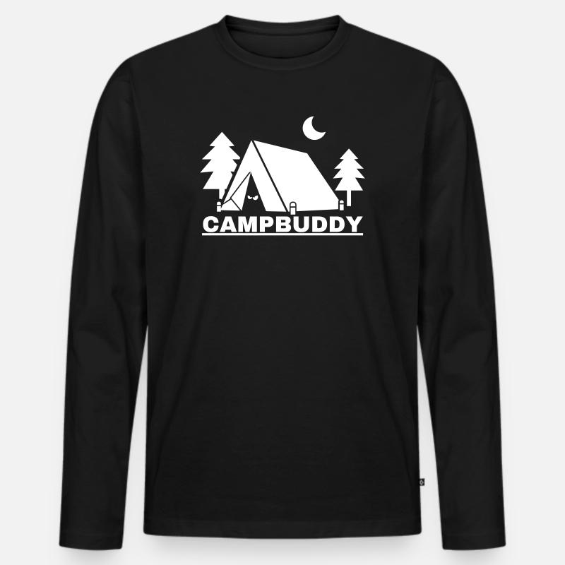 CampBuddy - Männer Premium Bio Langarmshirt - Schwarz