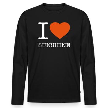 J’AIME LE SOLEIL SOLEIL - T-shirt manches longues Premium bio Homme - noir - Devant - Nico (187cm)