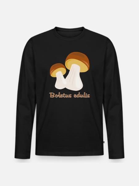 Autumn Mushrooms - Men's Premium Organic Long Sleeve Shirt - black