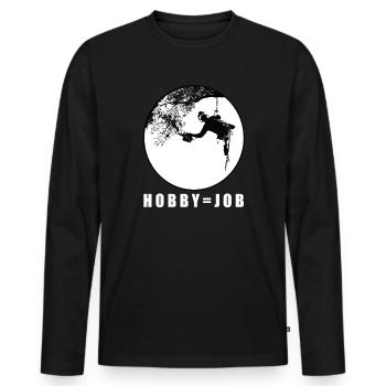 Arborist Tree care - my profession is my hobby - Men's Premium Organic Long Sleeve Shirt - black - Front - Nico (187cm)