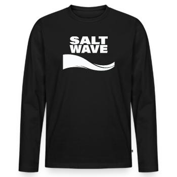 VAGUE DE SEL - T-shirt manches longues Premium bio Homme - noir - Devant - Nico (187cm)