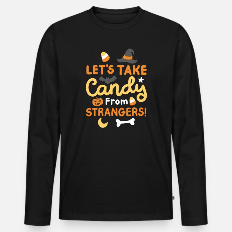 Halloweenkostüm „Süßes oder Saures“ Party - Männer Premium Bio Langarmshirt - Schwarz