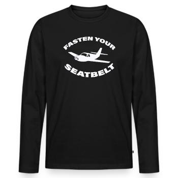 JEÛNER VOTRE CEINTURE DE SÉCURITÉ - T-shirt manches longues Premium bio Homme - noir - Devant - Nico (187cm)