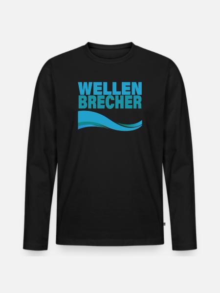 BRISE-LAMES - T-shirt manches longues Premium bio Homme - noir
