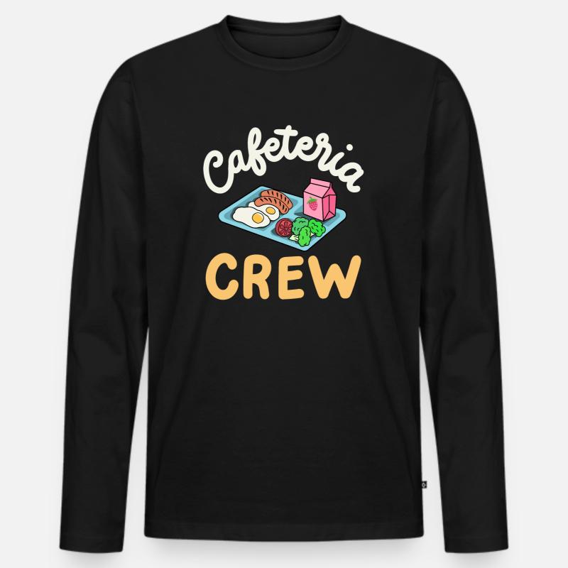 Cafeteria-Crew Schulkantine - Männer Premium Bio Langarmshirt - Schwarz