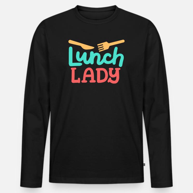 Cafeteria Kantine - Männer Premium Bio Langarmshirt - Schwarz