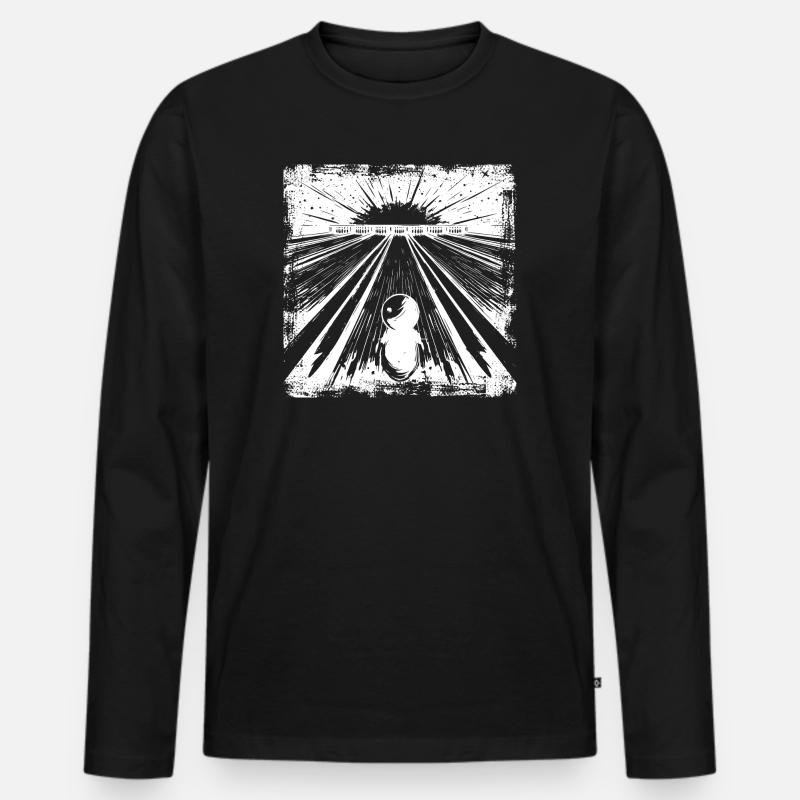 Bowling Sport - Männer Premium Bio Langarmshirt - Schwarz