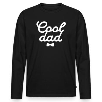 Elegant Father’s Day Gift Print - Men's Premium Organic Long Sleeve Shirt - black - Front - Nico (187cm)