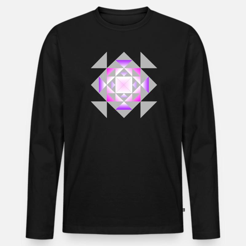 Ornament 2 - Männer Premium Bio Langarmshirt - Schwarz