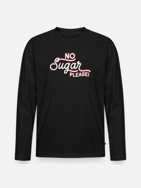 Anti-Sügar Flashing Passion Message - Men's Premium Organic Long Sleeve Shirt - black