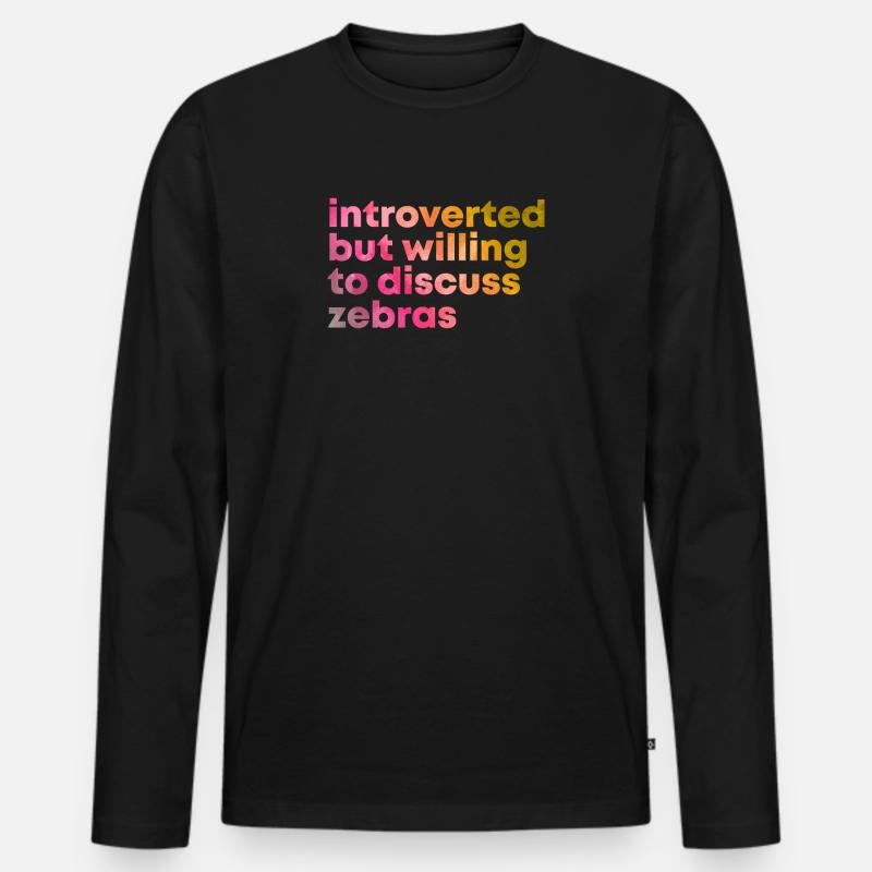 Zebra - Männer Premium Bio Langarmshirt - Schwarz