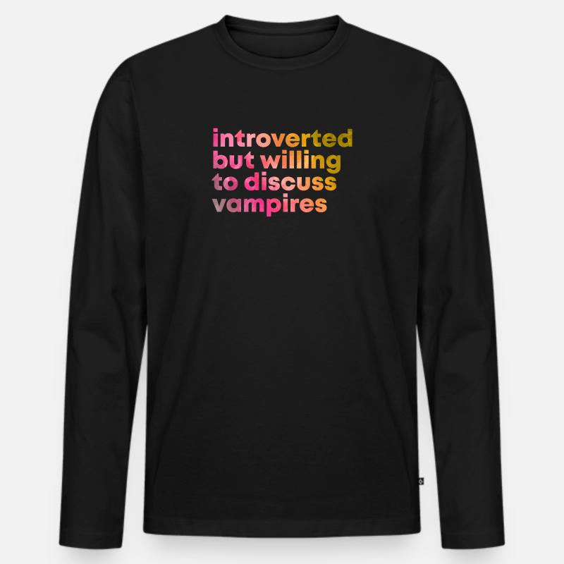 Vampir - Männer Premium Bio Langarmshirt - Schwarz