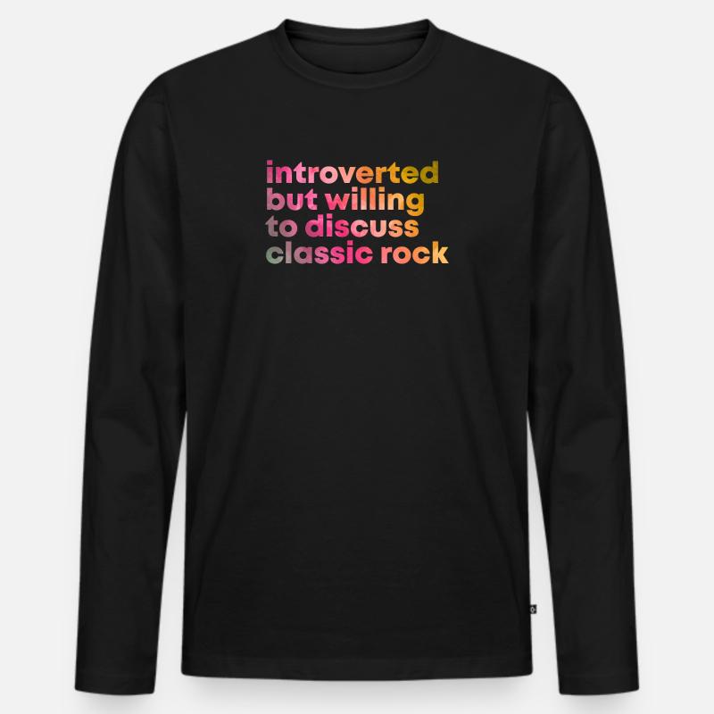 Klassischer Rock - Männer Premium Bio Langarmshirt - Schwarz