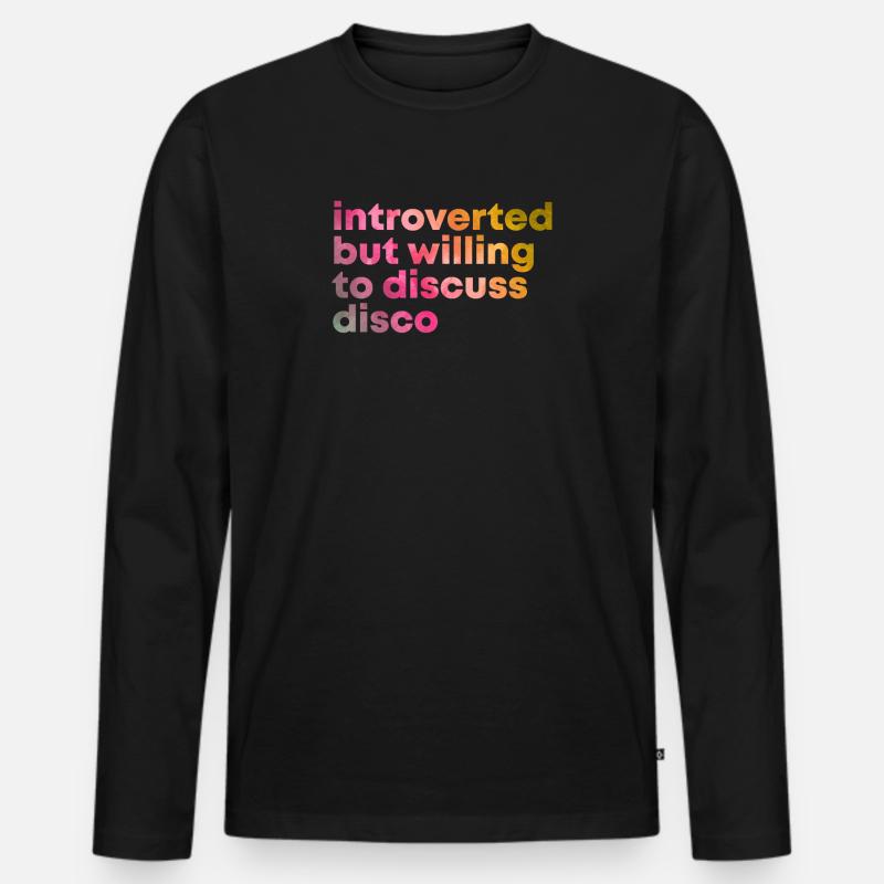 Diskothek - Männer Premium Bio Langarmshirt - Schwarz