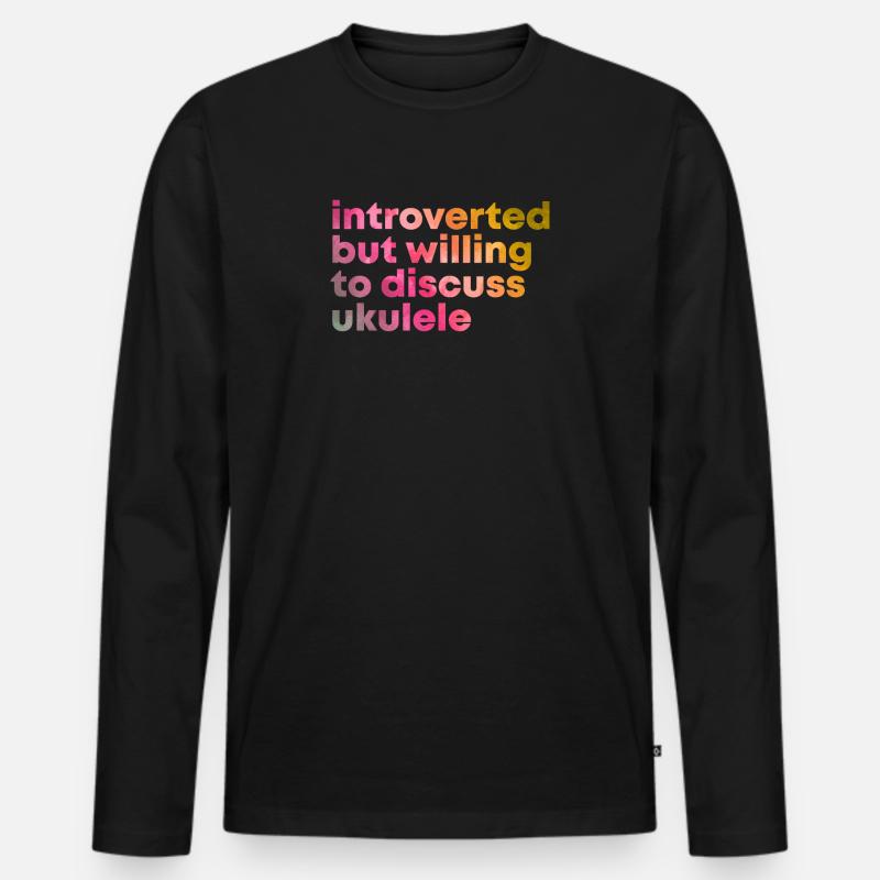 Ukulele - Männer Premium Bio Langarmshirt - Schwarz