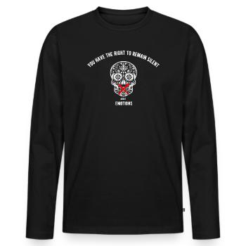 Right to remain silent - Men's Premium Organic Long Sleeve Shirt - black - Front - Nico (187cm)