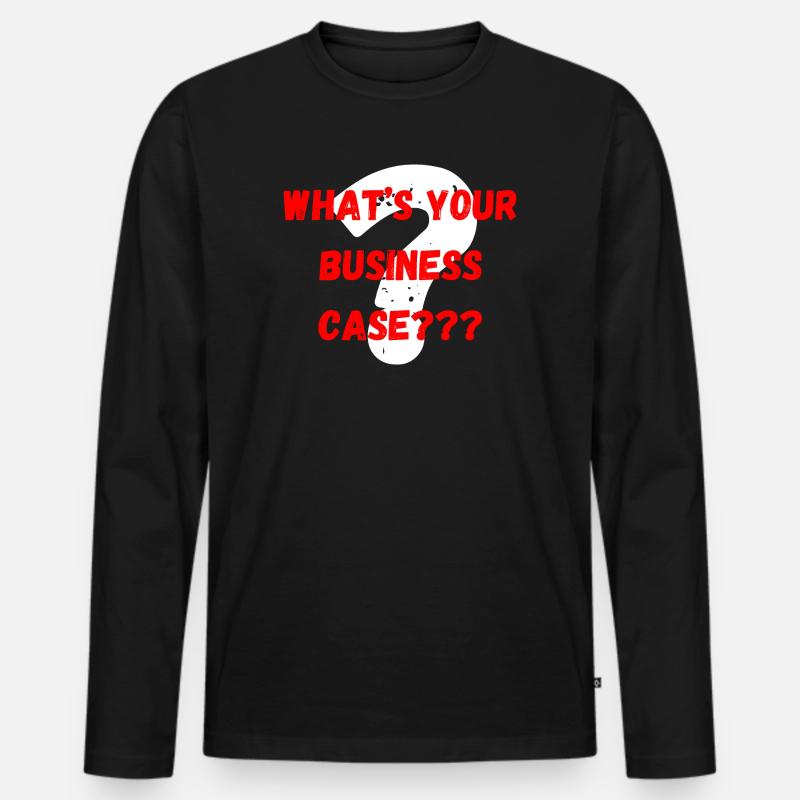 What´s your Business Case - Männer Premium Bio Langarmshirt - Schwarz