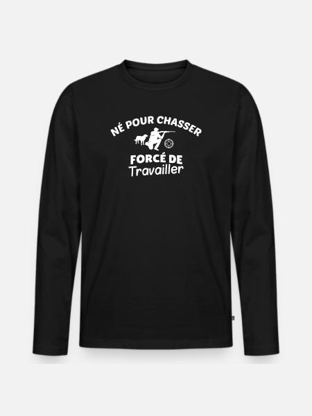Hunter and Work Motivation - Men's Premium Organic Long Sleeve Shirt - black