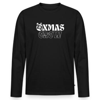 Illustration de gravité de Noël festif - T-shirt manches longues Premium bio Homme - noir - Devant - Nico (187cm)