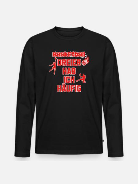 I often have basketball threesomes - Men's Premium Organic Long Sleeve Shirt - black