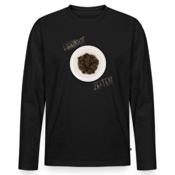 Hairy times - Men's Premium Organic Long Sleeve Shirt - black - Front - Nico (187cm)
