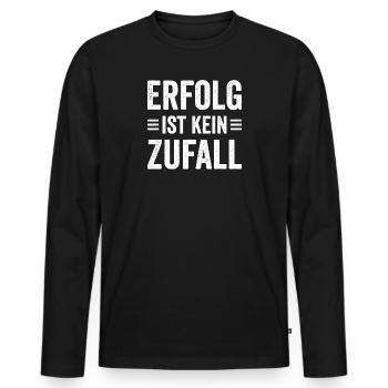 Success Saying for Founder Entrepreneur Startup - Men's Premium Organic Long Sleeve Shirt - black - Front - Nico (187cm)
